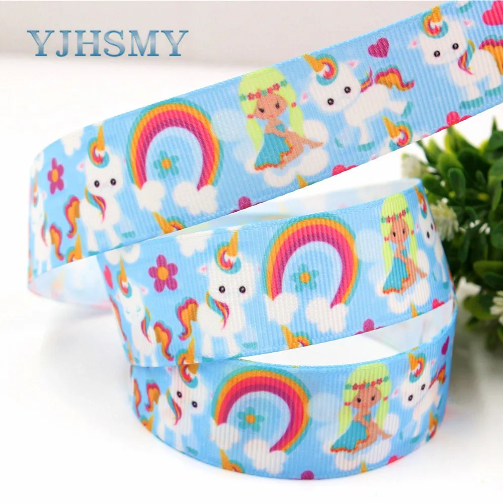 YJHSMY H 17522 864 10 ярдов 25 мм мультфильм термопечать grosgrain Свадьба DIY аксессуары