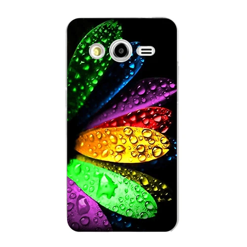 Чехол для Samsung Galaxy Core 2 Dual SIM G355H SM-G355H G355 G3559 жесткий чехол телефона с цветочным
