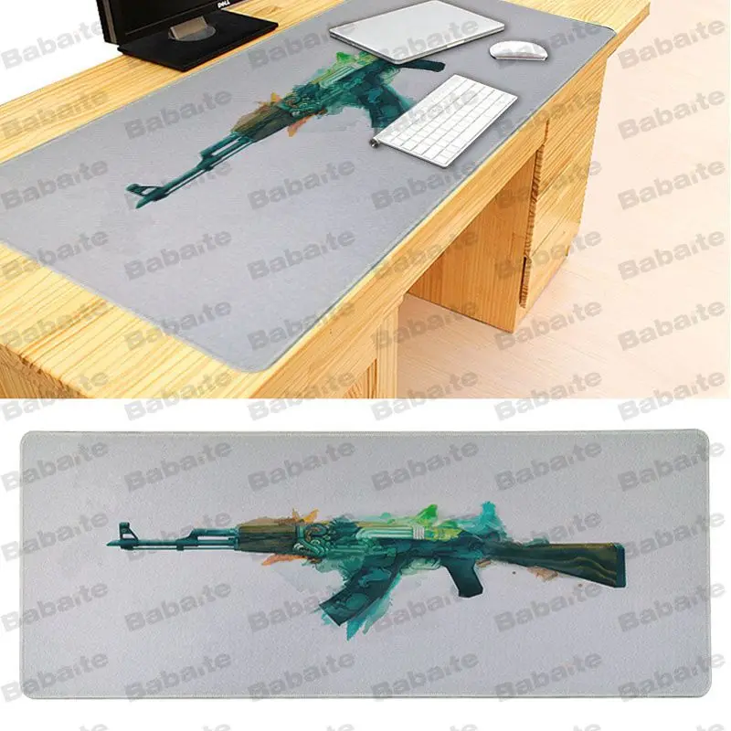 Babaite Custom Skin CS GO Gun красивый Аниме Коврик для мыши Размер 30x60 см 40x90 резиновые