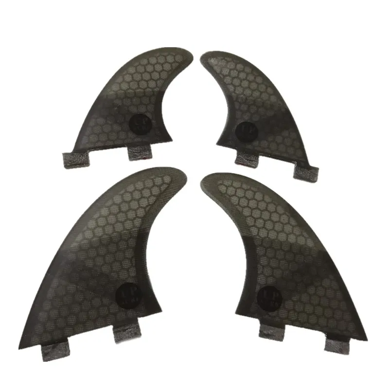 Black 4pcs Surf FCS G5+ GL сотовый плавник из стекловолокна для серфинга плавники Quilhas плавники FCS quad наборы quad плавники - Color: Black 4pcs
