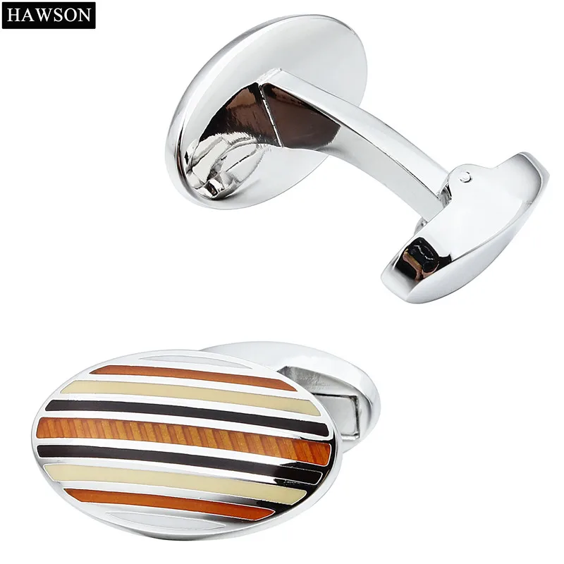 HAWSON Новое поступление Запонки красочные эмалевые мужские французские запонки на