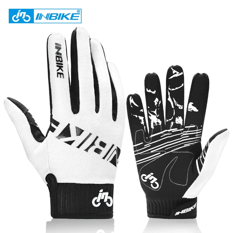 

INBIKEE Touch Screen Bicycle Gloves Shockproof Full Finger Cycling Gloves Breathable Motorcycle MTB Bike Gloves For Men IM19806