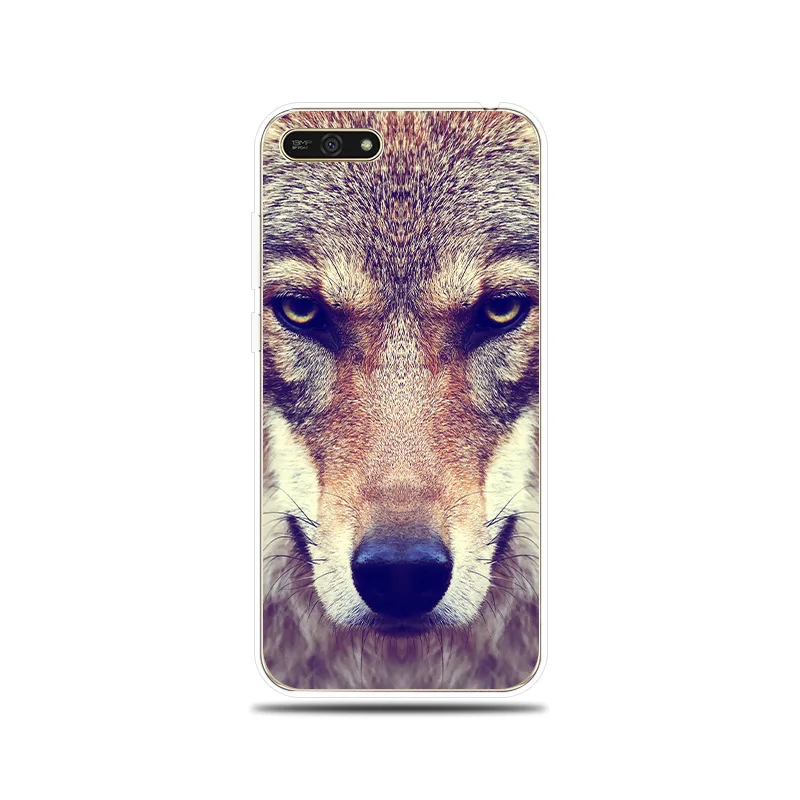 Wild Wolf Pattern Silicone Phone Case For Couqe Huawei Honor 5A 6X 7X Cover Funda 7A 7C 7S 8 9 Lite 10 Soft |