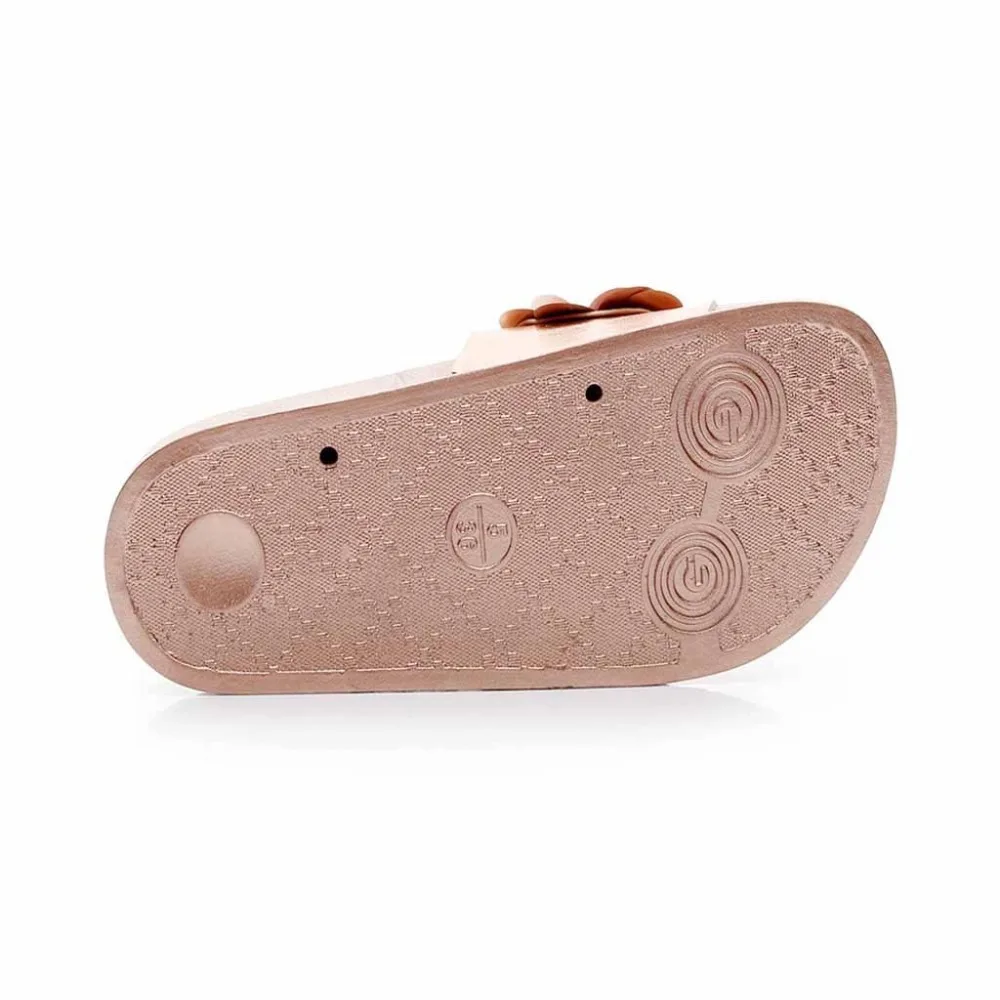 Летние женские пляжные шлепанцы сандалии с цветами и жемчужинами нескользящие