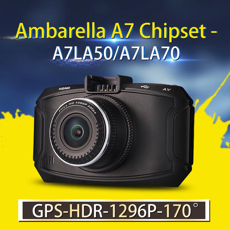 Xycing Ambarella A7 Видеорегистраторы для автомобилей GS90C/GS90A/G90 автомобиля Камера 1296 P FullHD