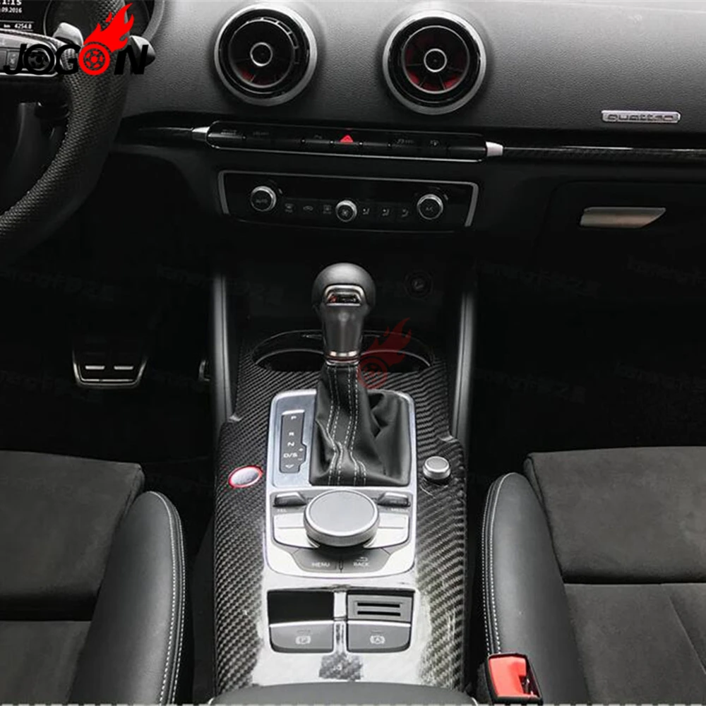 LHD углеродного волокна 10 шт для Audi A3 S3 RS3 2014 2018 интерьер автомобиля молдинги