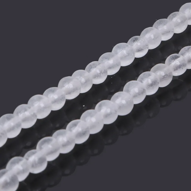 Natural Stone Round Transparent White 4mm 6mm 8mm 10mm Spacer Beads Pick Size for Bracelet Necklace DIY Jewelry Making | Украшения и