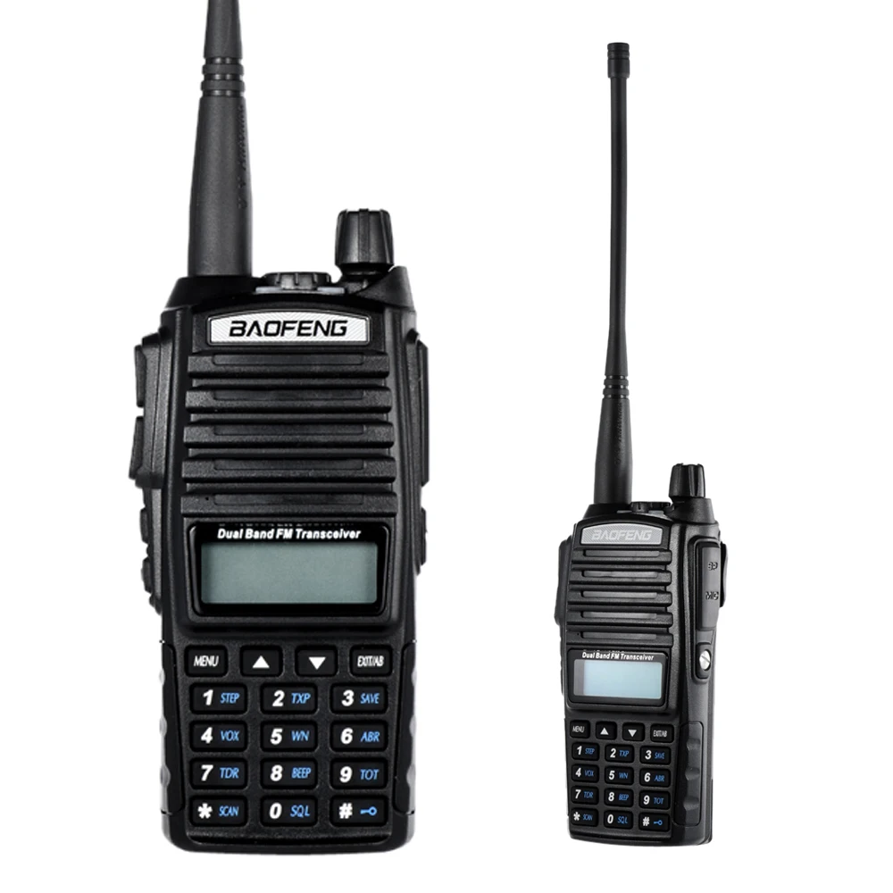 BAOFENG UV-82 VHF/UHF Двухдиапазонный портативный приемопередатчик с ЖК-дисплеем FM радио приемник светодиодный фонарик рация