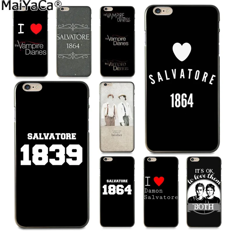 

MaiYaCa The Vampire Diaries salvatore 1864 Pattern phone Case for Apple iphone 11 pro 8 7 66S Plus X 5S SE XS XR XS MAX