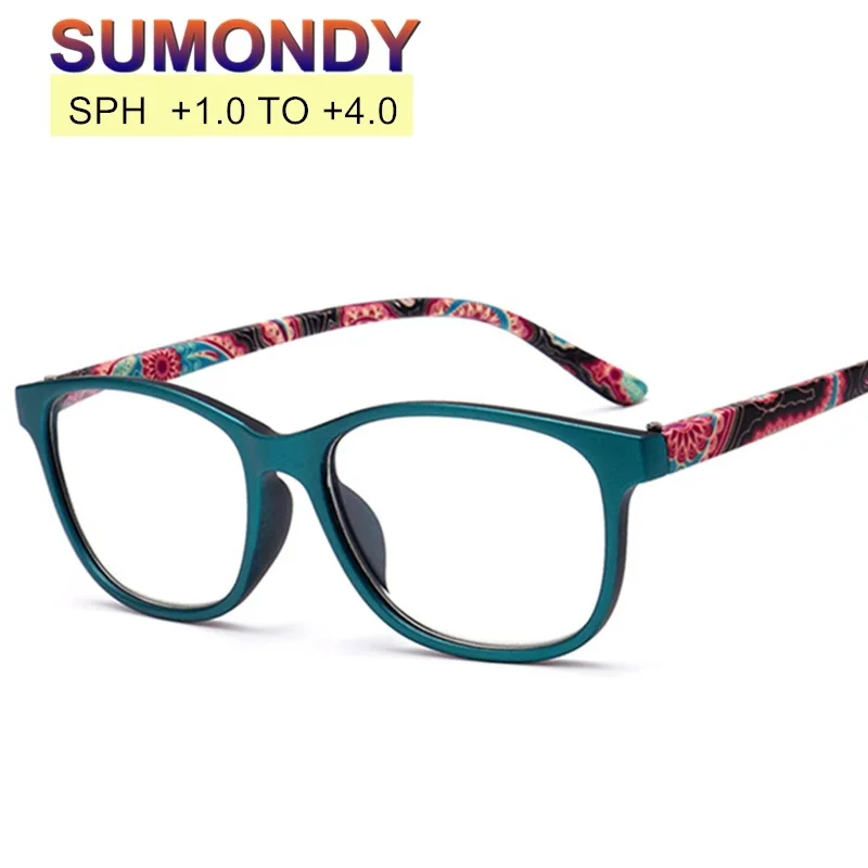 Очки SUMONDY Небьющиеся для чтения с защитой от усталости SPH + 1 0 до 4 мужские женские