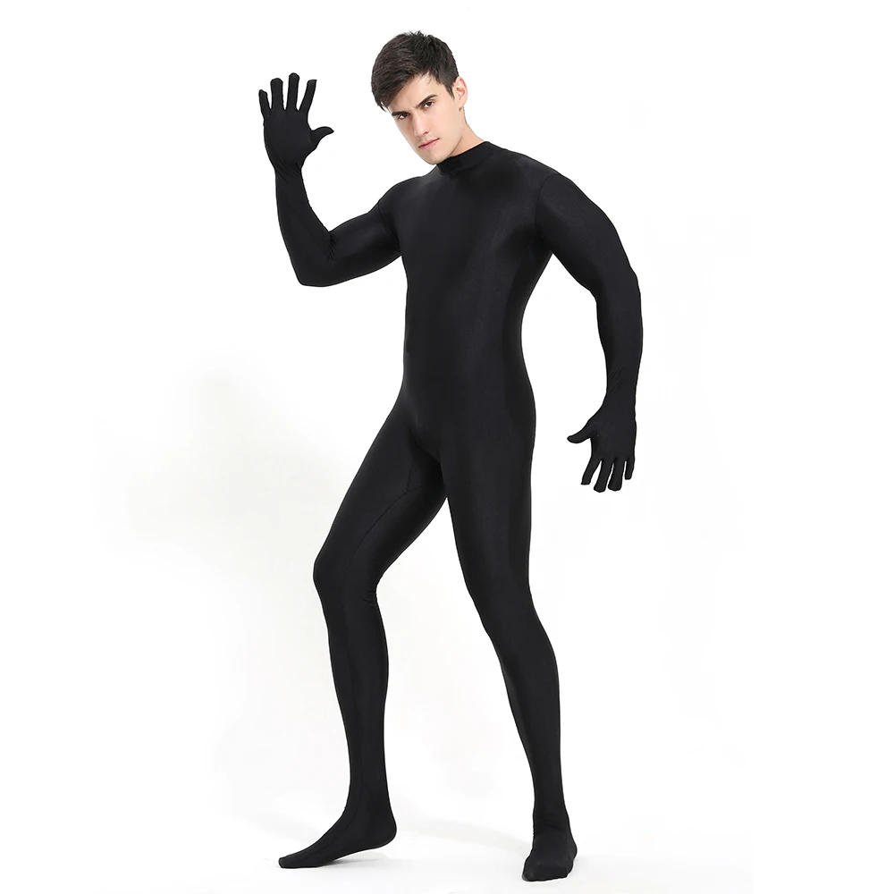 AOYLISEY черный спандекс Zentai для всего тела Облегающий комбинезон унисекс костюм