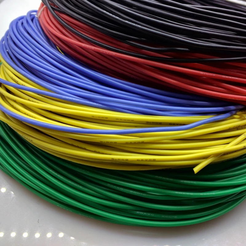 20AWG силиконовый кабель 0.08mmx100 сердечник мягкий провод высокая температура