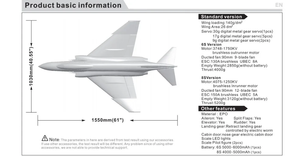 Модель самолета Freewing F4 pantom 90 mmeff PNP и комплект