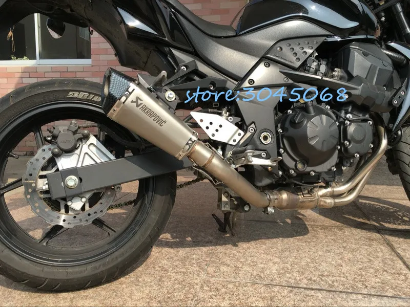 Глушитель для мотоцикла Z750 Z800, нержавеющая сталь, средняя Соединительная труба, круглый глушитель для Kawasaki Z800 Z750, без выхлопной трубы