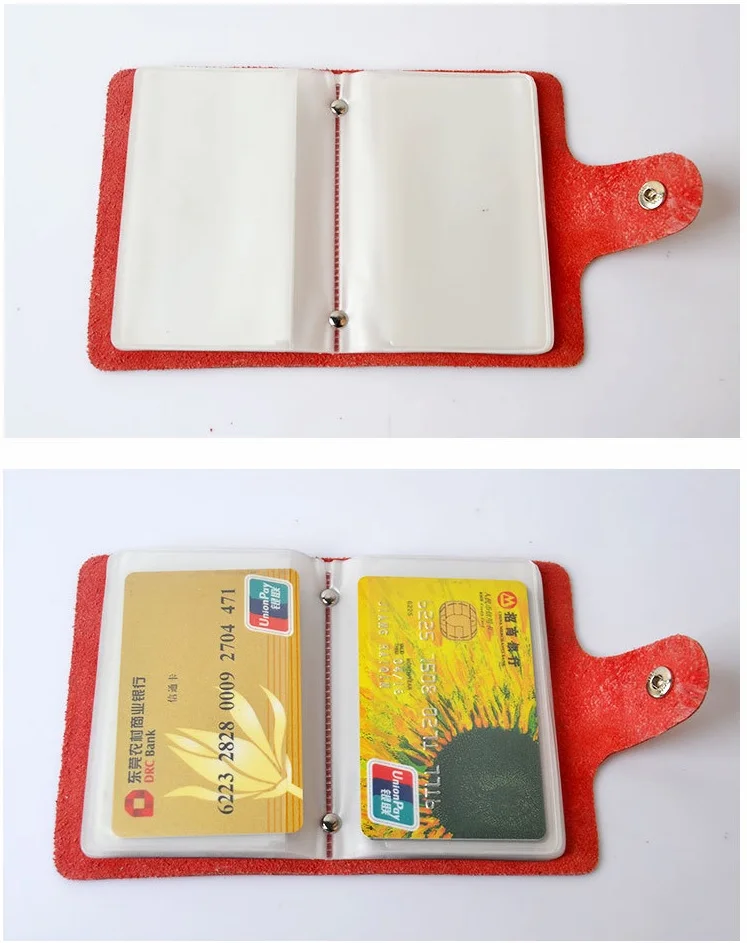 2019 visa credit card holder genuine leather business women wallet book ID case cardcase porte carte namecard sheet cardholder