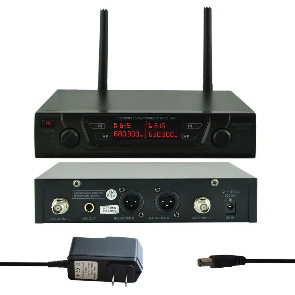 FREEBOSS FB U02B UHF профессиональные микрофоны 2 bodypack + лапки гитарный кабель караоке