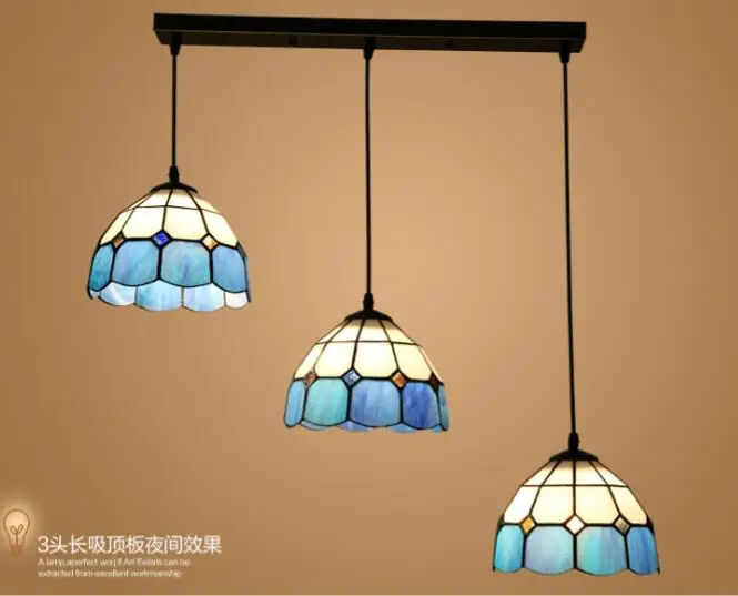 Средиземноморский Европейский Сад Искусство Тиффани лампа спальня балкон для