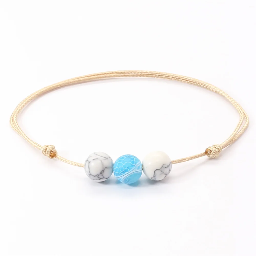 Модные Boho друзья очаровательные каменные бусины Strand парный браслет мужские