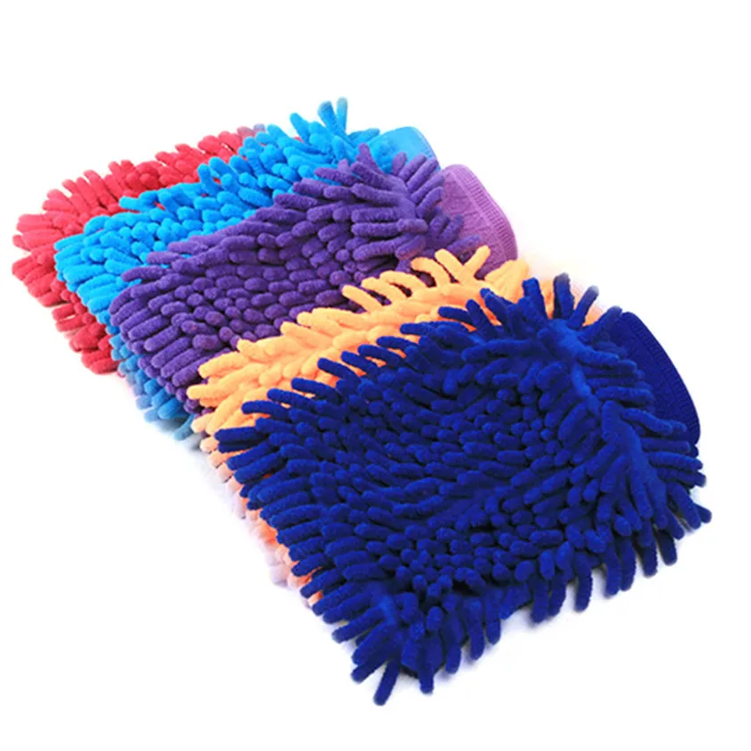 

High Quality Easy Microfiber Car Kitchen Household Wash Washing Cleaning Glove Mit New