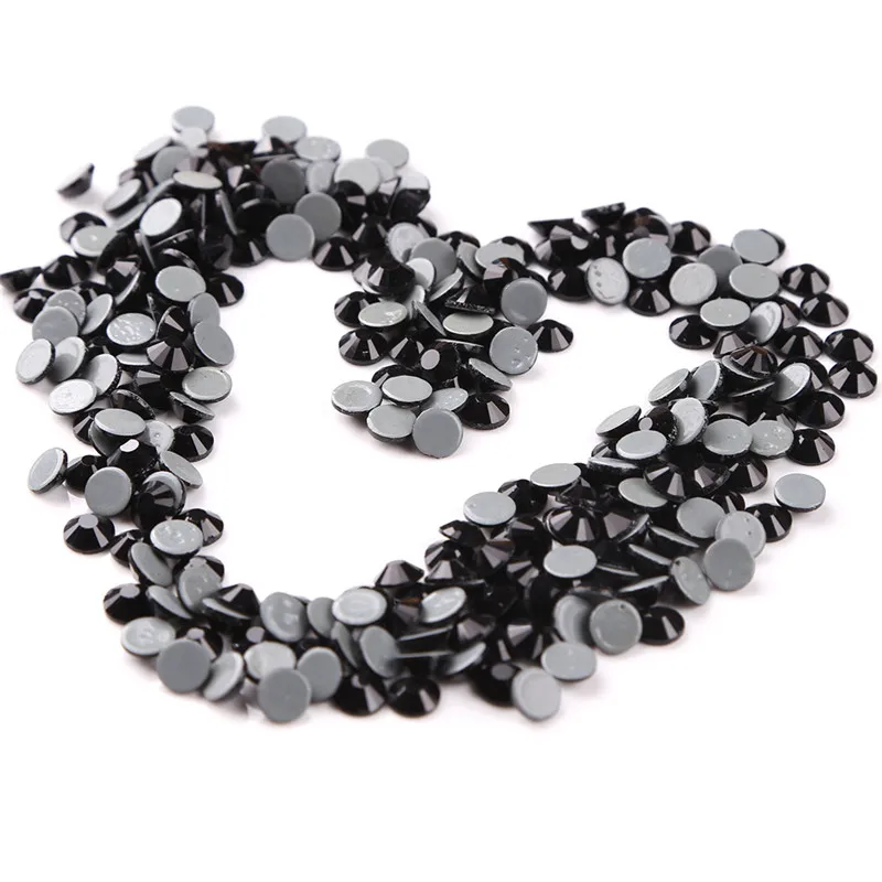 JET BLACK SS40 7,8-8,0 мм стразы с плоской обратной стороной с горячей фиксацией Стразы термальный клей кристалл горячей фиксации камни для одежды обувь, одежда сумки - Цвет: JET BLACK