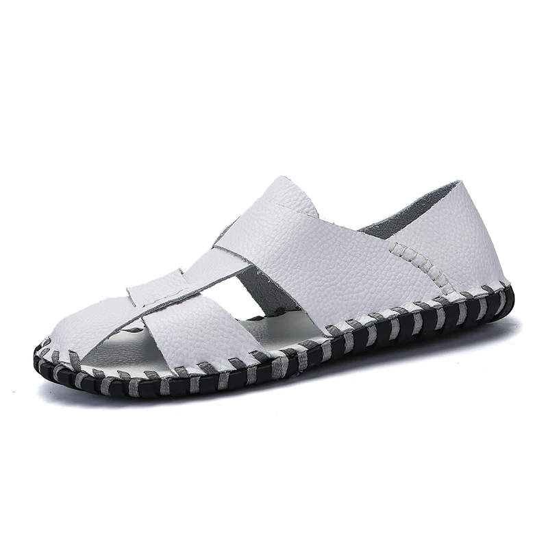 Enlen-33088-White Sandalia hombre/Новинка года; мужские сандалии; летние мужские повседневные пляжные ботинки; мужские сандалии; прогулочная обувь; Sandalia Masculina; цвет белый - Цвет: Enlen-33088-White