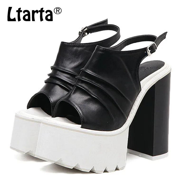 LTARTA/2019 г. Новые Летние Стильные босоножки на платформе с открытым носком высоком