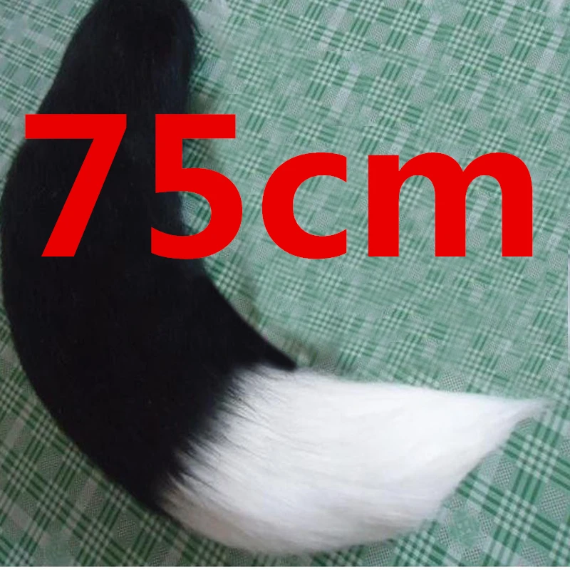 tail 75cm Аниме специи и волка Холо Хвост уха косплей реквизит Kamisama Поцелуй Kamisama Hajimemashita уши хвост Хэллоуин лиса аксессуары - Цвет: tail 75cm