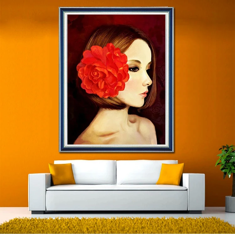 Набор для вышивки крестиком 14 карат модная женская короткая шерстяная вышивка