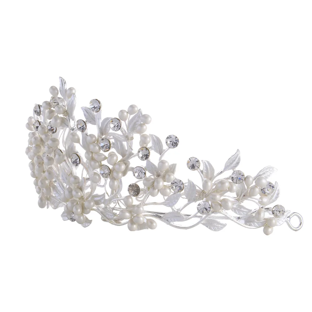 Изысканный Имитация Перл диадемы и короны свадебные Женские аксессуары для