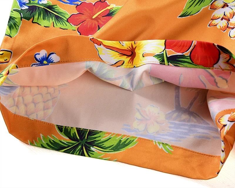

Mens Hawaiian print jumpsuits Europe Size Shirt Short Sleeve fashion clothing Male Casual Printed Beach high grade create Shirts