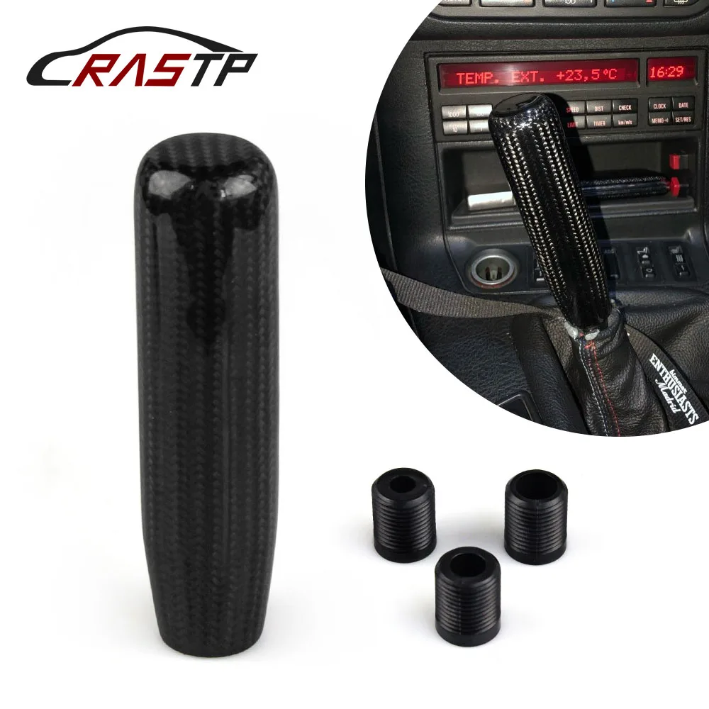 

RASTP - Power Carbon Fiber Universal Long Gear Shift Knob With 3 Fittings RS-SFN034