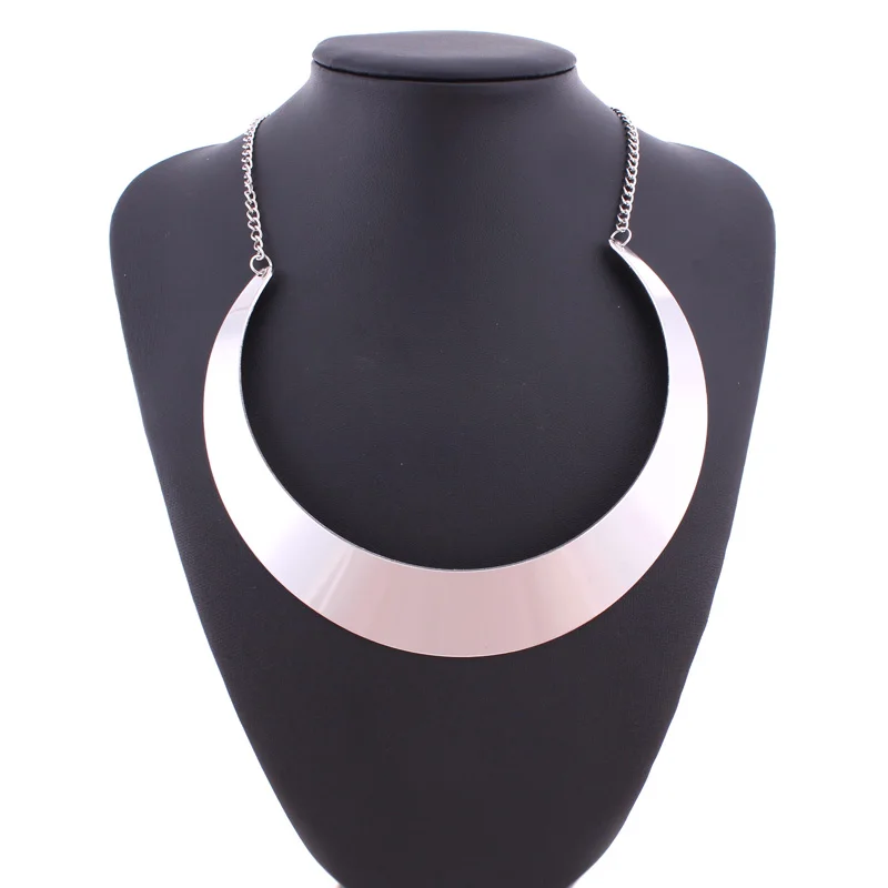 Btuamb стимпанк большие полукруглые массивные ожерелья для женщин очаровательные