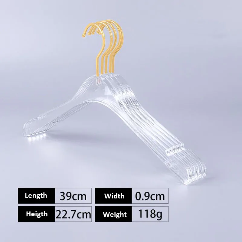39cm lady hanger 10 шт., высший сорт, прозрачные акриловые кристаллы для одежды, вешалка с золотым крючком, прозрачные акриловые вешалки для брюк с золотыми зажимами - Цвет: 39cm lady hanger