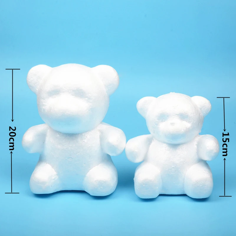 

4 size Polystyrene Styrofoam Foam Ball Rose Bear White Craft For DIY Party Decoration Wedding New Year Valentines Day Gift