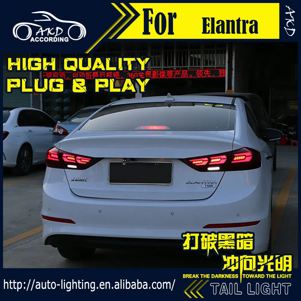 AKD Автомобиль Стайлинг задний фонарь для hyundai Elantra задние фонари Elantra светодиодный задний фонарь сигнал DRL Стоп задний фонарь аксессуары