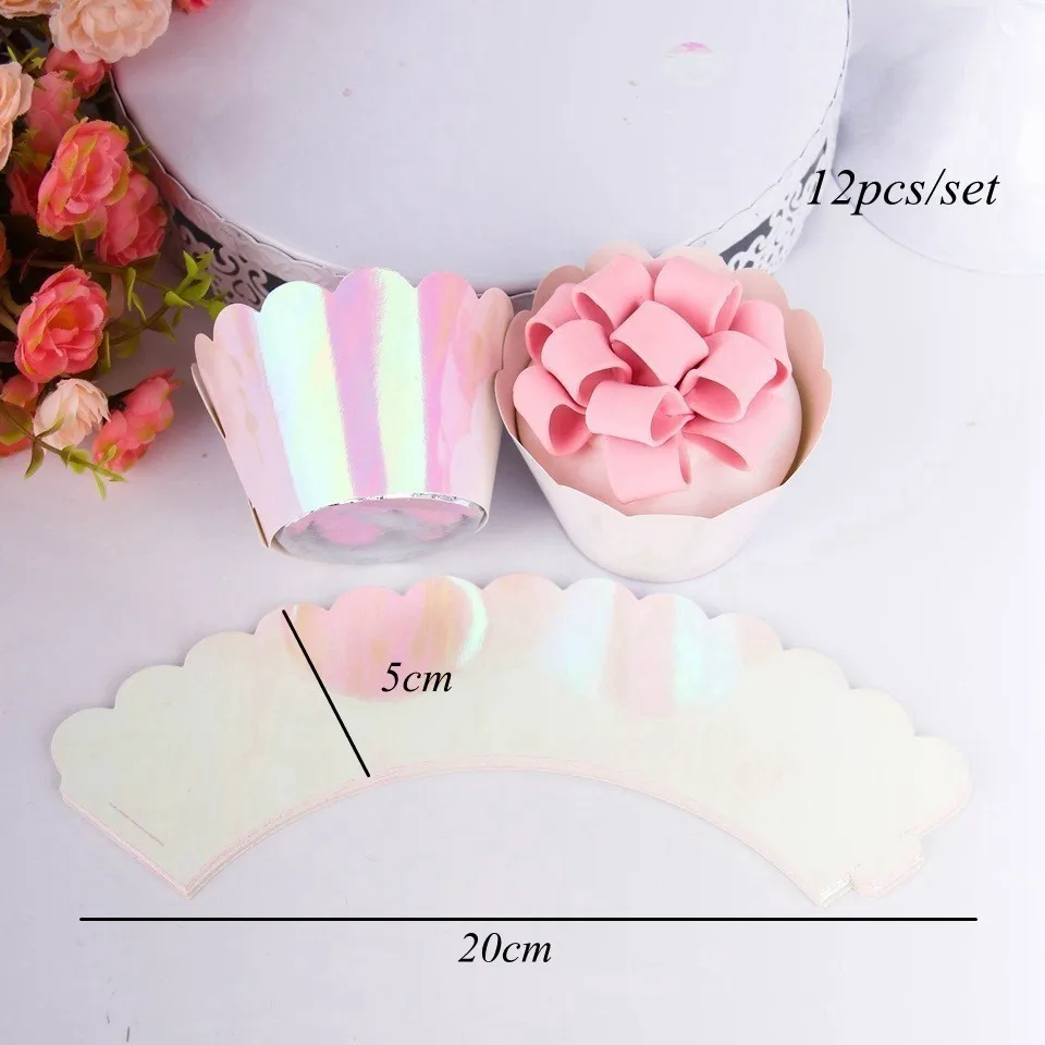 12p pink cake wrap 1 Набор серия "Русалка" воздушные шары с конфетти/баннер Русалка гелиевые шары детский подарок День Рождения украшения детский душ принадлежности - Цвет: 12p pink cake wrap