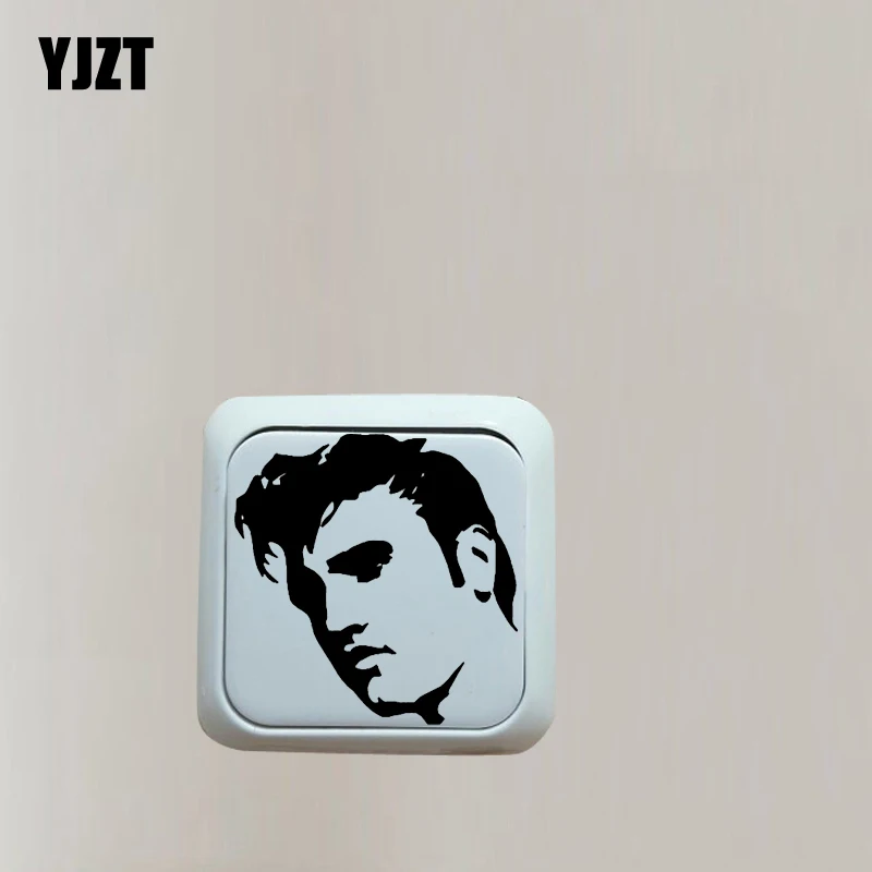 Черная Настенная Наклейка Elvis Presley домашняя наклейка на выключатель в спальню