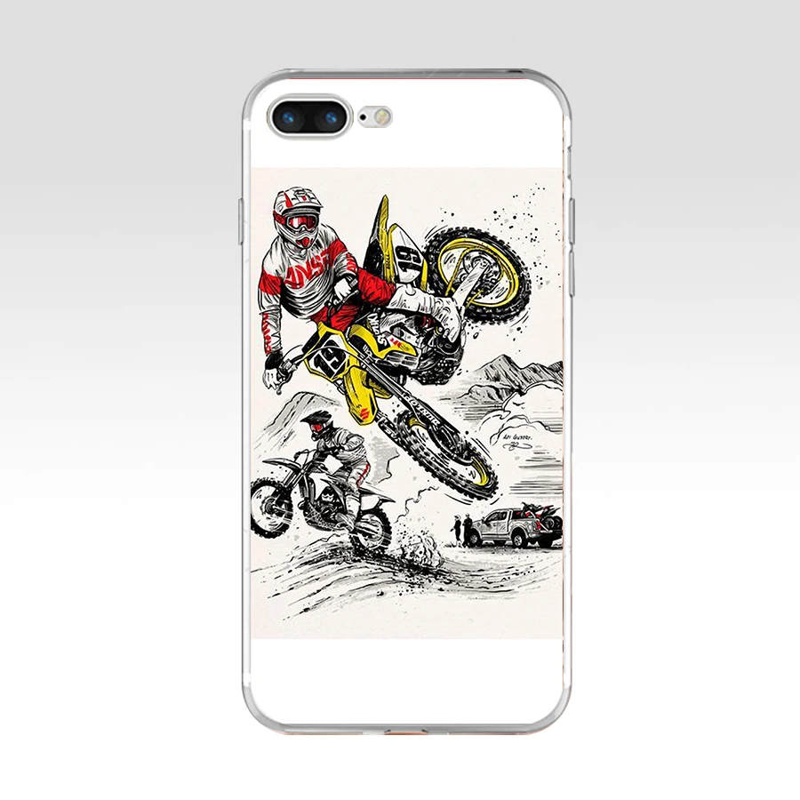 6 248SD moto cross moto dirtbikes Мягкий ТПУ силиконовый чехол для Apple iPhone 6 6s 7 8 plus чехол - Цвет: 6