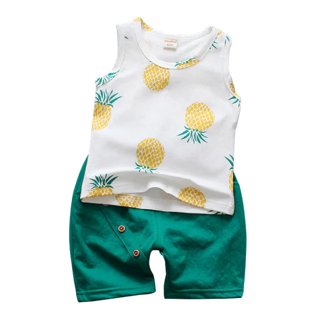2 шт. хлопковая футболка без рукавов + шорты |