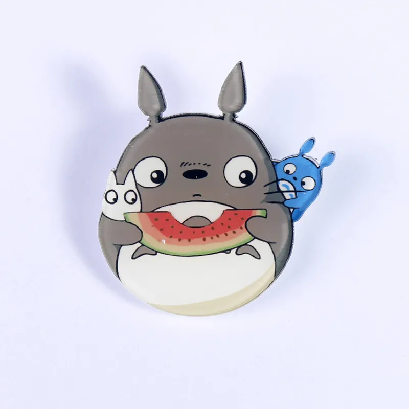 Nengdou Y24 totoro значки японского аниме иконы мультфильм мужская брошь на рюкзаке акриловые значки, чтобы пройти значок кошки для детей - Цвет: Y24-8