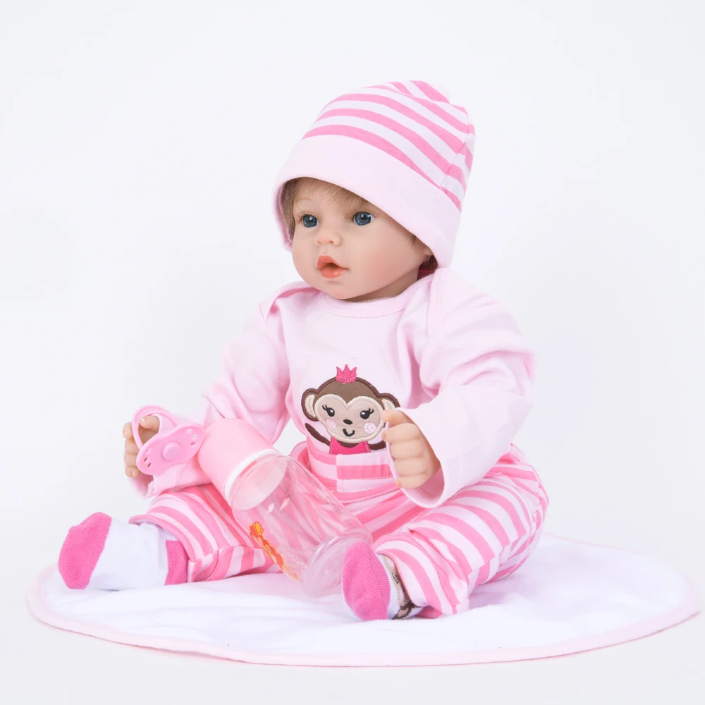 55 см тканевая кукла для новорожденных Реалистичная Детская Принцесса Bonecas Bebe Reborn