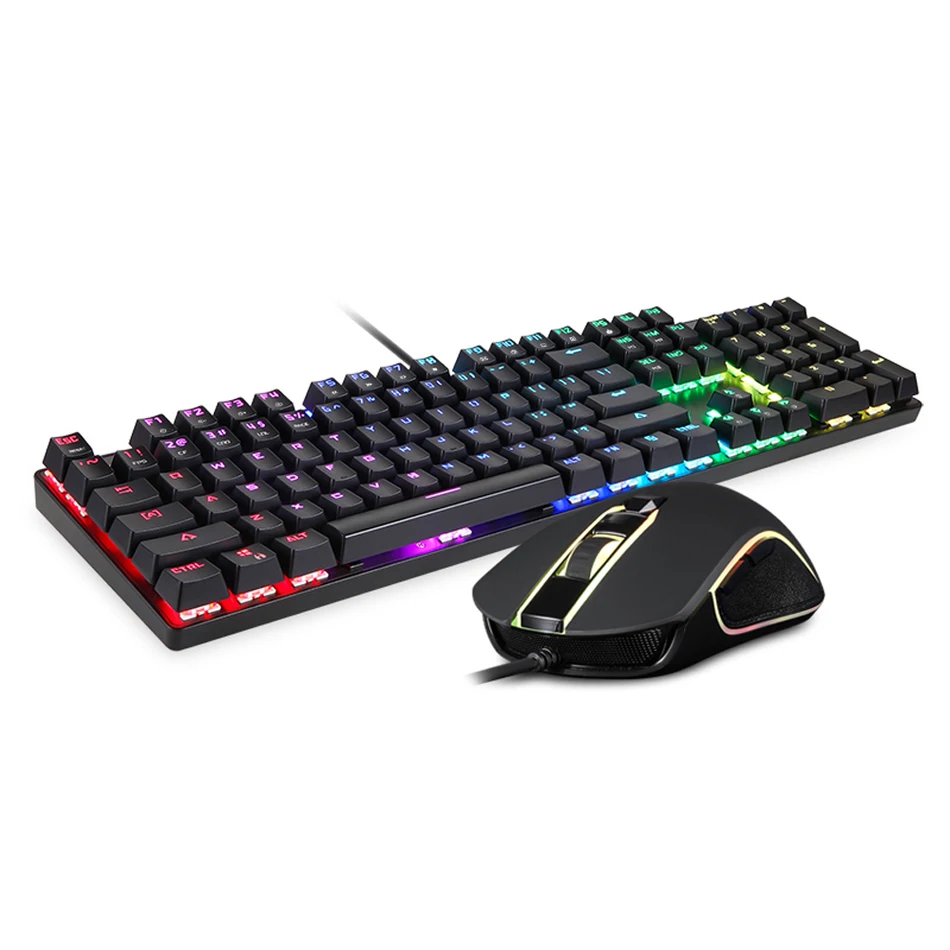 Механическая игровая клавиатура Motospeed RGB с подсветкой и мышами игровой набор