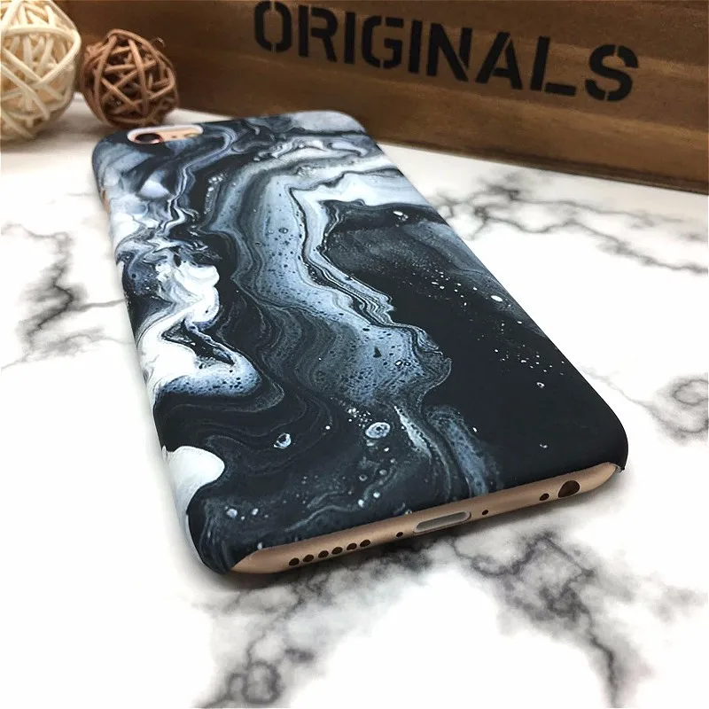 Мода Уникальный Мраморный Камень Жесткий Матовый Пластик Ультра Тонкий Чехол