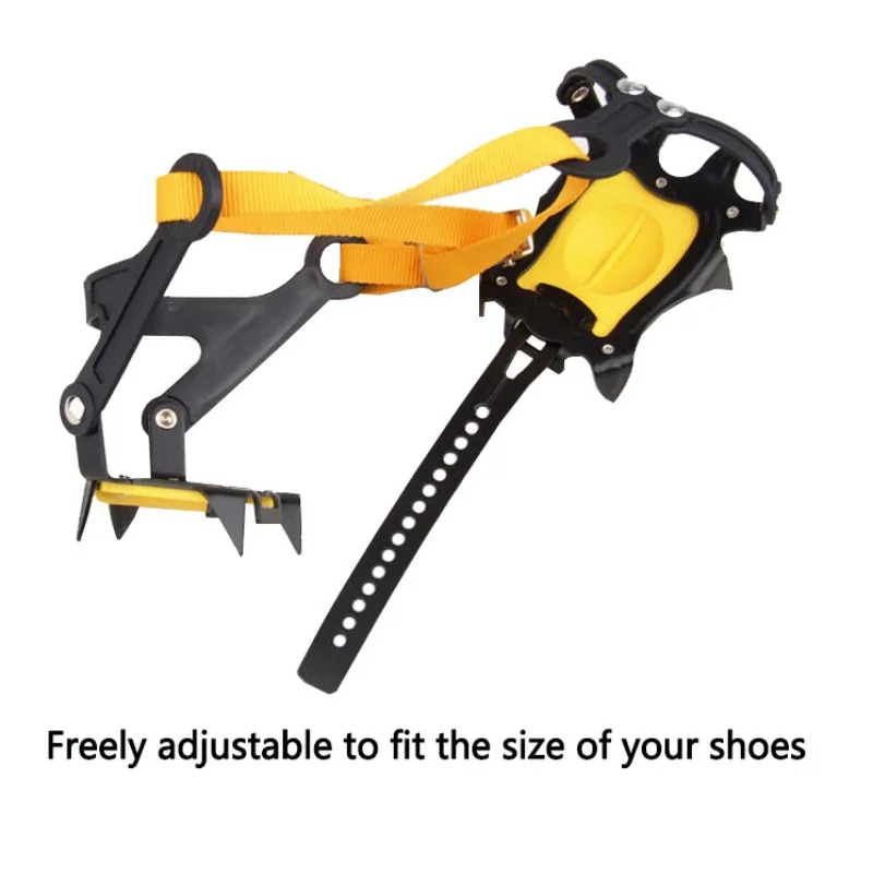 1 Pair Skiing Climbing Bundled Crampons Professional 10-point extension-type Manganese Steel Ice Gripper Snow Board | Спорт и
