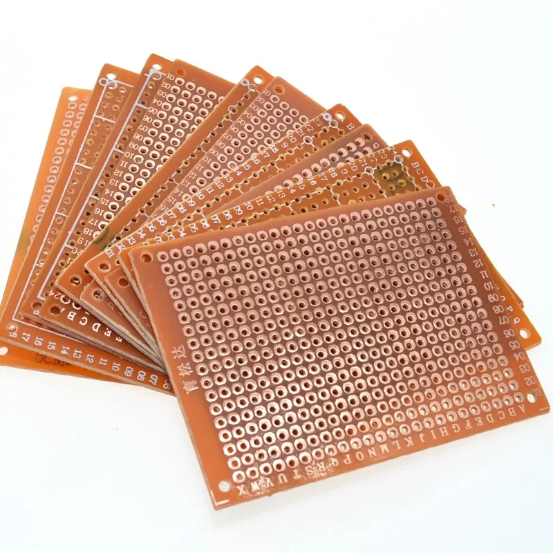 WAVGAT 10 шт. 5*7 PCB 5x7 PCB 5 см 7 см DIY Прототип бумага PCB универсальная плата желтый