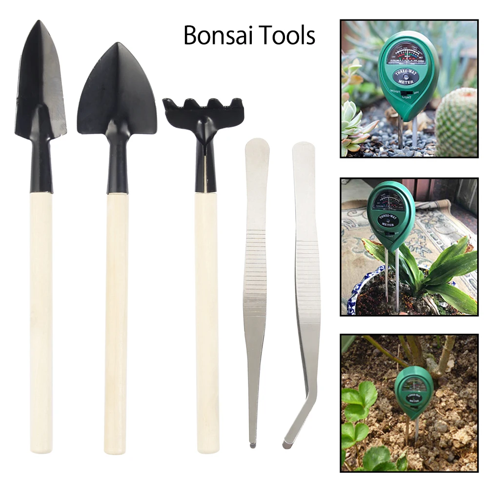 10 шт. Мини Сад Бонсай инструменты комплект лопата борона Набор ручные набор