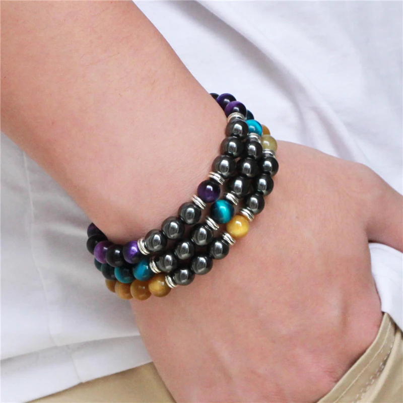 

Beaded Bracelets Natural Stone Bracelets Tiger Eye Beaded Bracelets for Women Men Bracelet Bangle Homme Charm Strand Jewelry