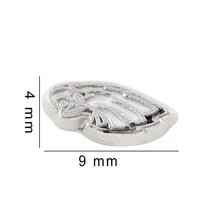 Бесплатная доставка 20 шт эмаль белое крыло плавающие амулеты подходят для