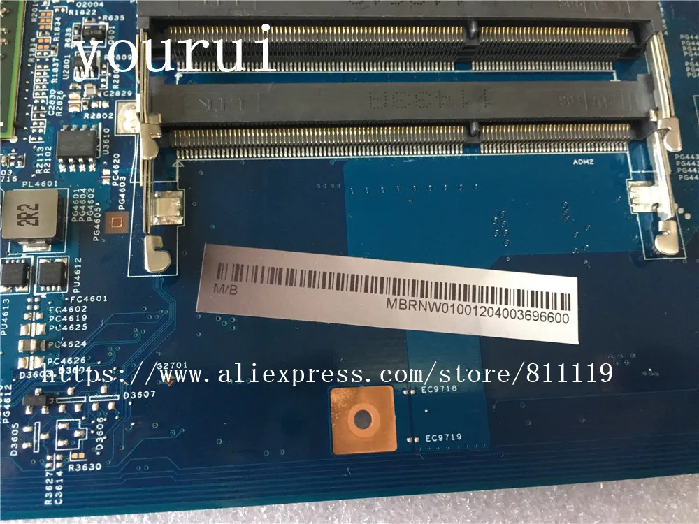 Материнская плата yourui для Acer Aspire 5560 5560G MBRNW01001 NB.RNW01.001 DDR3 полностью