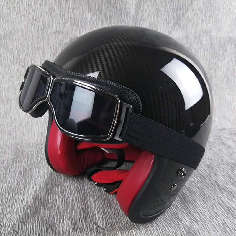 VCOROS мотоциклетный шлем с полулицевой поверхностью из углеродного волокна